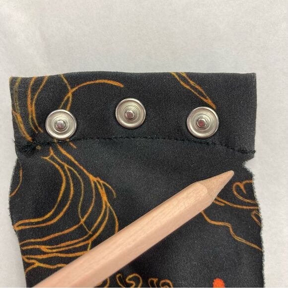 Zara Accessories Bodysuit Plunging V Neck Top Size M Black Orange Floral Turtle - Picture 16 of 16